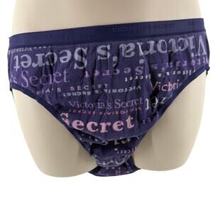 Victoria's Secret Panty Cotton High Leg All Over Print Logo Xlarge Comfort